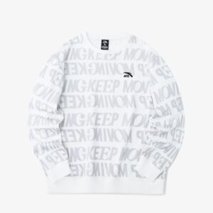 sweatshirt blanc imprime keep moving anta style casual
