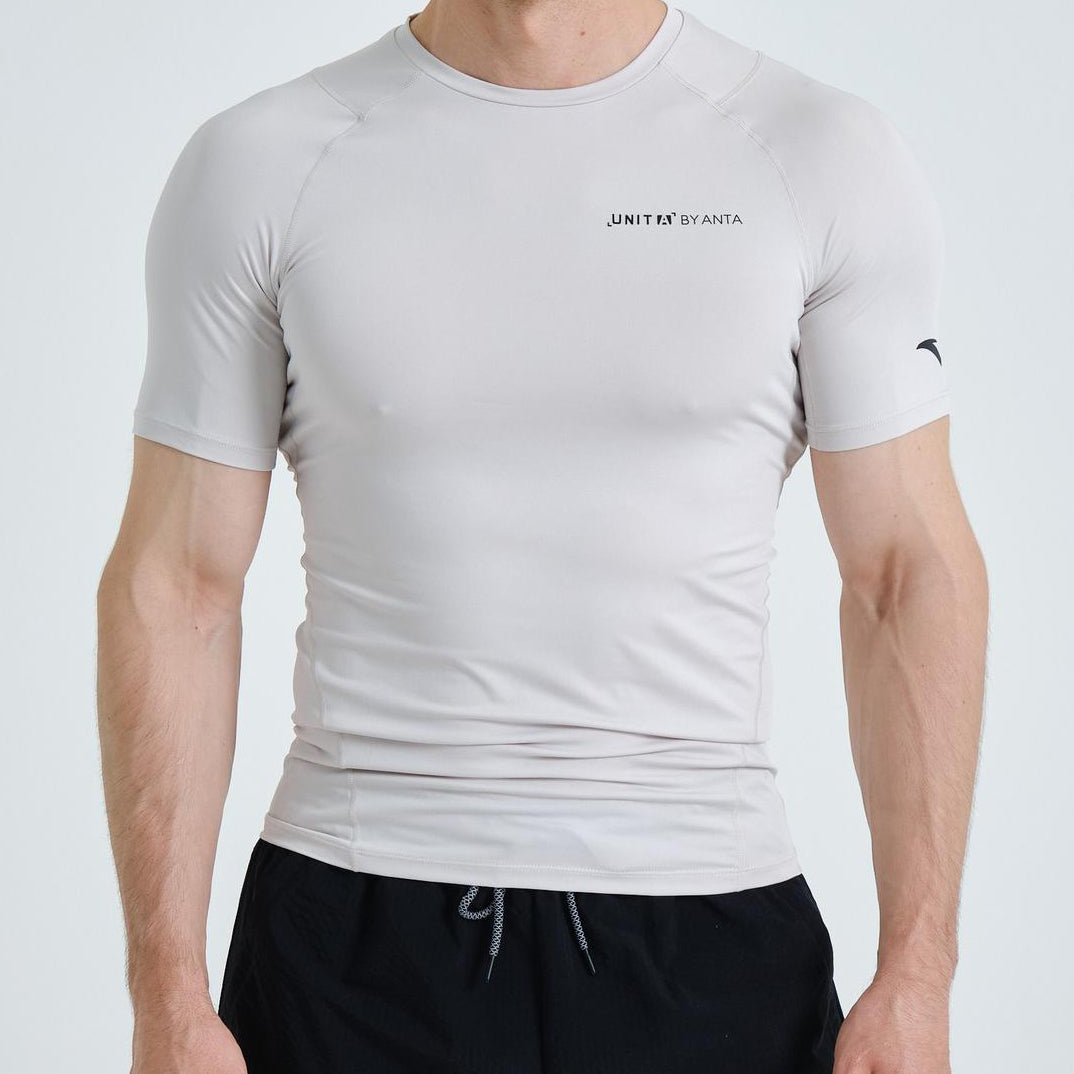 t shirt compression gris anta homme unit at performance