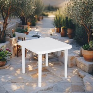 TABLE CARREE * BASMA HAMMAMET BLANC