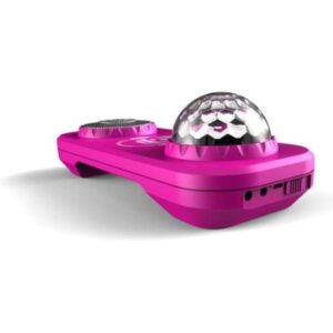 table de mixage sans fil bigben avec lumineux et micro rose xdpk