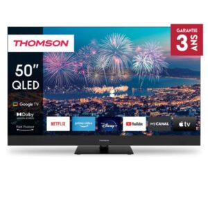 televiseur thomson smart qled plus google tv noir qgc