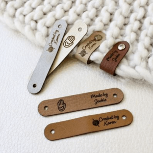 tiquettes en Cuir avec Rive