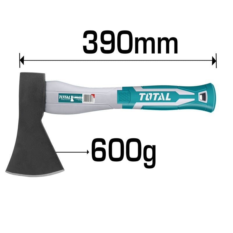 TOTAL Hache Emmanchée 600 g Manche Ergonomique 390 mm Haute Résistance THT786006 1 total hache emmanchee g manche ergonomique mm haute resistance tht