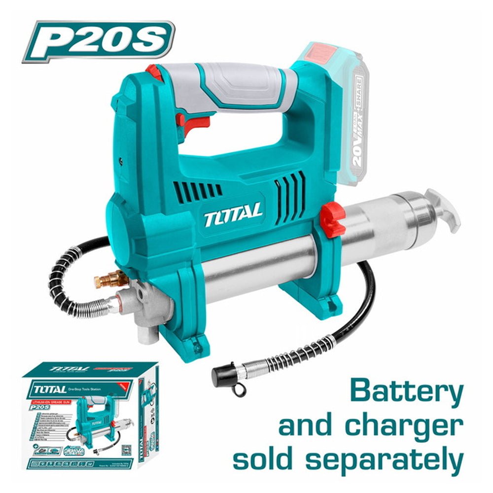 Total Pistolet À Graisse Sans Fil 20 V Pression Maximale 10000 Psi TGGLI2010 1 total pistolet a graisse sans fil v pression maximale psi tggli