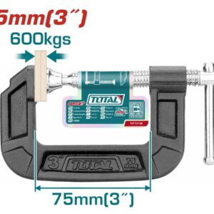 total serre joint en c mm capacite kg tht