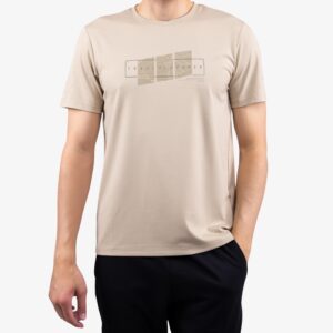 tshirt anta beige homme graphique casual ete respirant
