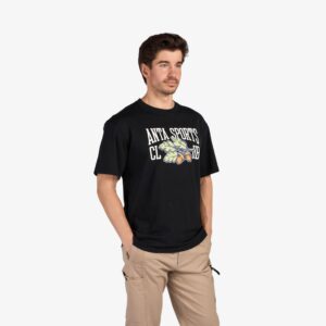 tshirt homme anta noir anta sports club illustration basket modele ete