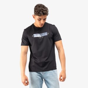 tshirt noir anta homme coton graphique logo streetwear ete