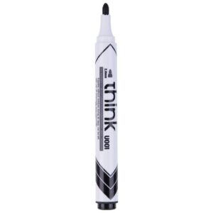 whiteboard marker bullet tip mm pc think black deli