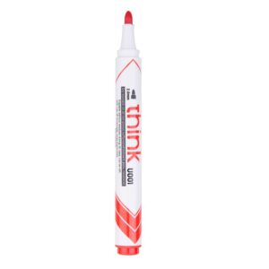 whiteboard marker bullet tip mm pc think red deli