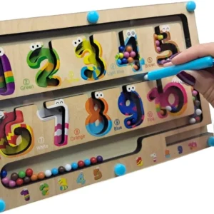 labyrinthe magnétique éducatif avec couleurs et chiffres pour enfants