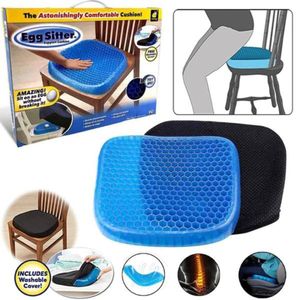 Coussin en gel de silicone, oreiller flexible, coussin en nid d’abeille doux et respirant