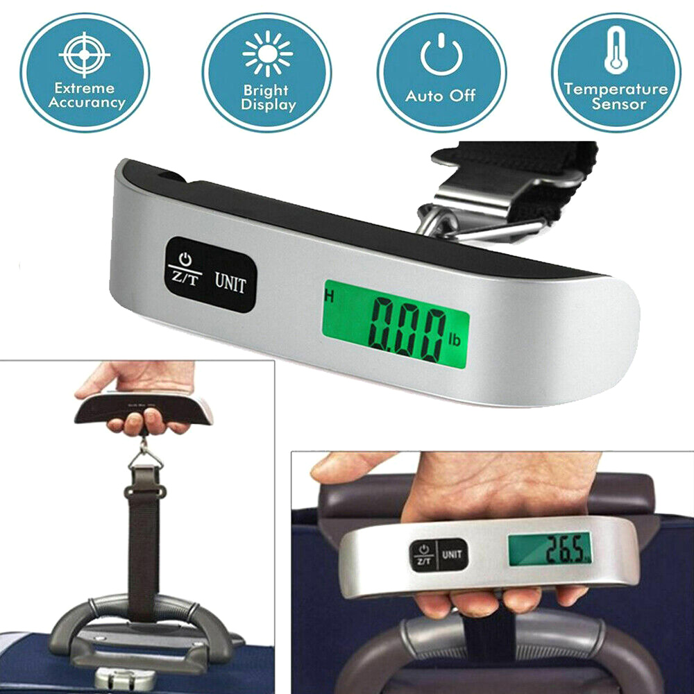 Balance à bagages numérique portable avec écran LCD 50kg 1 Balance à bagages numérique portable avec écran LCD 50kg