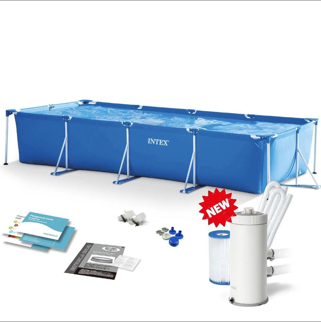 Piscine tubulaire rectangulaire Intex 4,50 x 2,20 x 0,84m 28274NP 1 Piscine tubulaire rectangulaire Intex 4,50 x 2,20 x 0,84m 28274NP