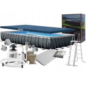 Piscine Intex rectangulaire Tubulaire Ultra XTR 9.75×4.8×1.32m INTEX 26374GN