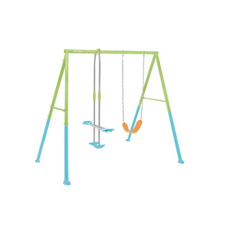 Portique-balançoire couleurs 2 agrès face à face et balançoire INTEX 44120 1 Portique-balançoire couleurs 2 agrès face à face et balançoire INTEX 44120
