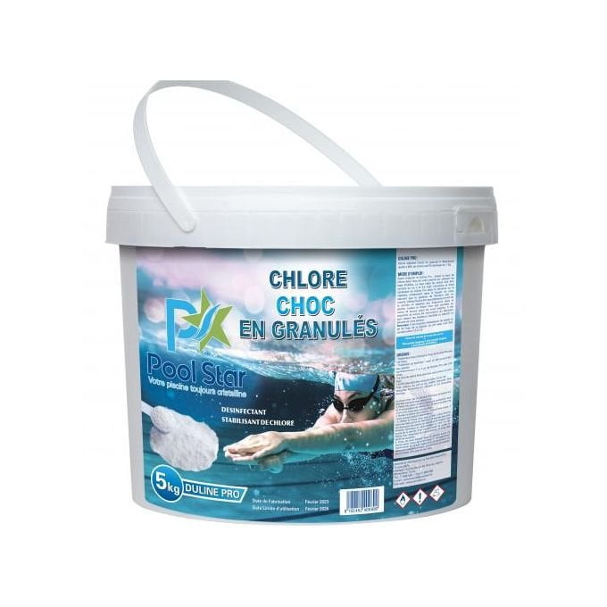 Chlore choc 5kg piscine granulé seau – Pool Star 1 Chlore choc 5kg piscine granulé seau – Pool Star