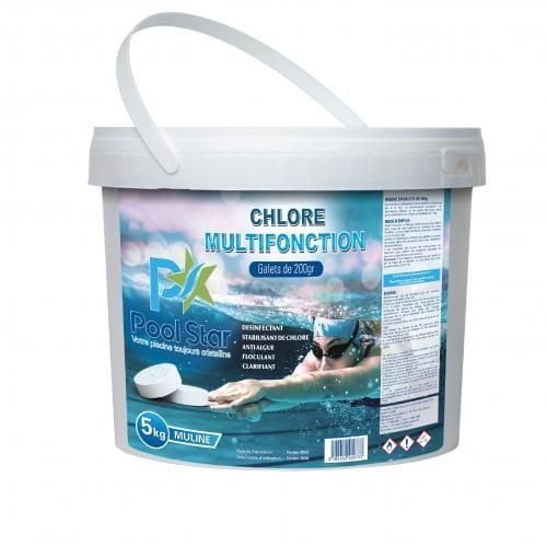 Chlore multifonctions Piscine seau de 5kg blanc – Pool Star 1 Chlore multifonctions Piscine seau de 5kg blanc – Pool Star