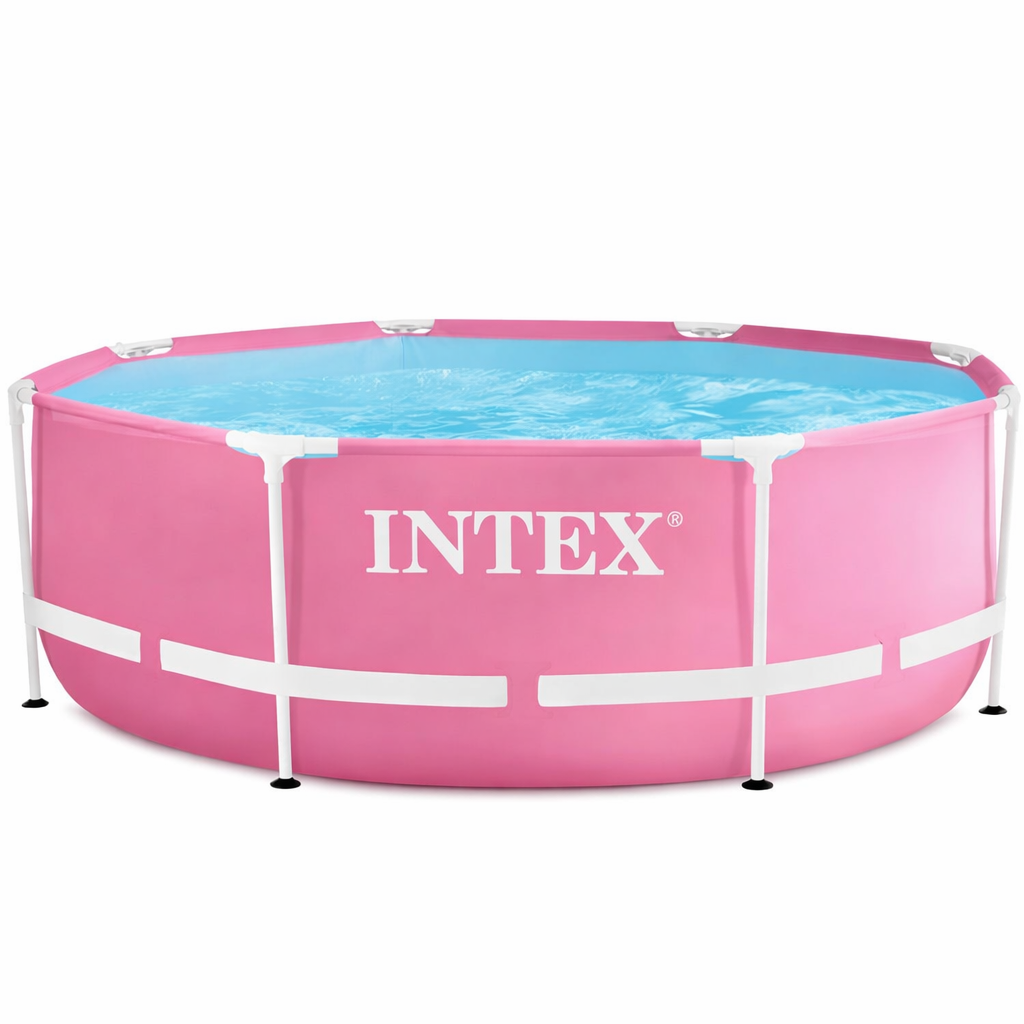 Piscine hors sol à cadre en métal rose – 244 × 76 cm Intex 28290 1 Piscine hors sol à cadre en métal rose – 244 × 76 cm Intex 28290