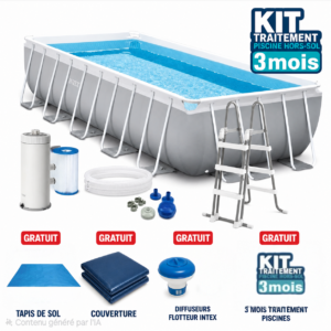 Piscine Intex rectangulaire Prism Frame 4.00×2.00×1.22m 26790NP