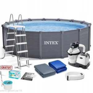 Piscine Graphite 4,78 x 1,24m Intex 26384GS