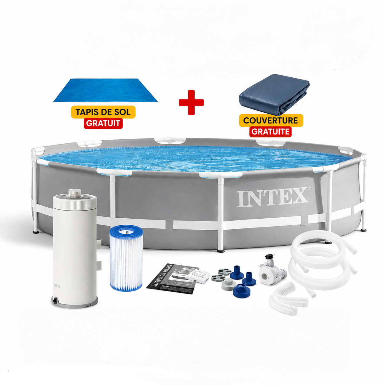 Piscine Prism Frame ronde 3.66×0.76m Intex 26712 1 Piscine Prism Frame ronde 3.66×0.76m Intex 26712