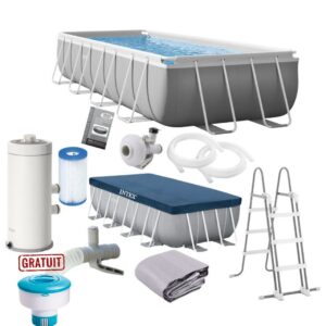 Piscine Prism Intex Frame rectangulaire 4.88×2.44×1.07m 26792NP