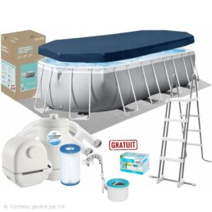 Piscine Prism Intex Frame 26798NP ovale 6.10×3.05×1.22m