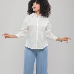 CHEMISE BRODÉE À COL CLASSIQUE