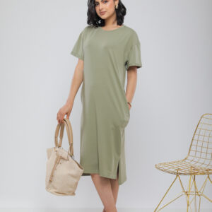 ROBE MI-LONGUE MINIMALISTE