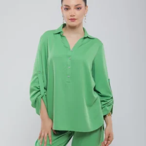BLOUSE EN TISSU LÉGER À COUPE AMPLE