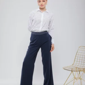 PANTALON FLUIDE LARGE À RAYURES