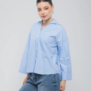 CHEMISE MANCHES LARGES À REVERS