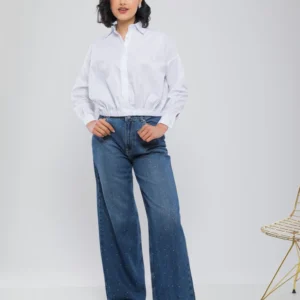 CHEMISE AMPLE À BAS ÉLASTIQUE