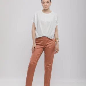 PANTALON CIGARETTE SATINÉ