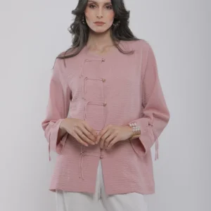 CHEMISE DROITE À BOUTONS DORÉS