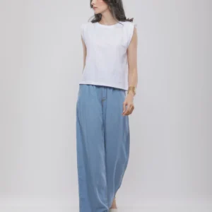 PANTALON WIDE-LEG EN TENCEL™