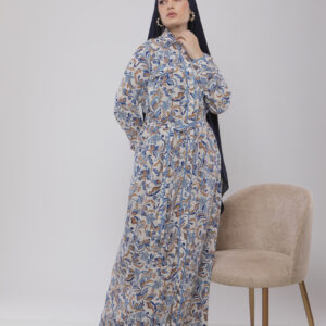 ROBE CHEMISE IMPRIMÉE À CEINTURE