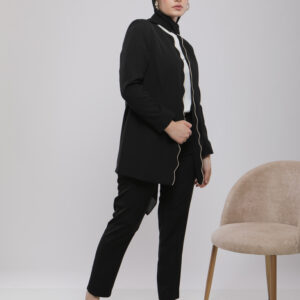 VESTE LONGUE FESTONNÉE