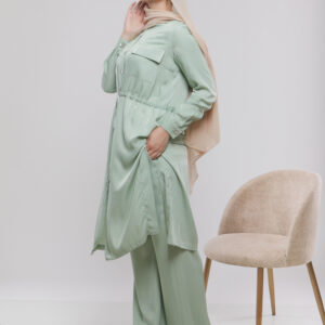 SET CHEMISE LONGUE ET PANTALON LARGE