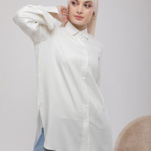 CHEMISE LONGUE À COUPE DROITE