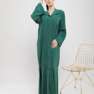 ROBE JEBBA LONGUE AVEC PLIS DÉCORATIFS