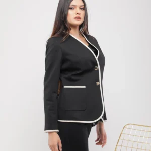 VESTE DE TAILLEUR À LISERÉS CONTRASTANTS
