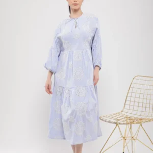ROBE EN POPELINE BRODEE