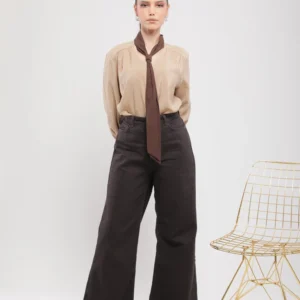 JEAN LARGE À TAILLE HAUTE