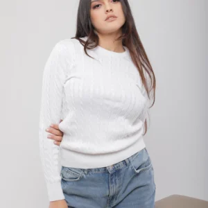 PULL TORSADÉ EN MAILLE DOUCE