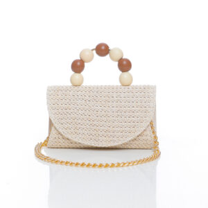 SAC À MAIN TRESSÉ À PERLES