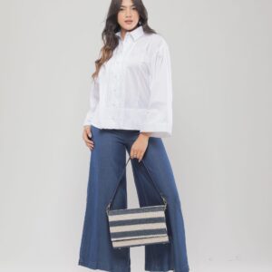 CHEMISE OVERSIZE AVEC PLIS NERVURÉS