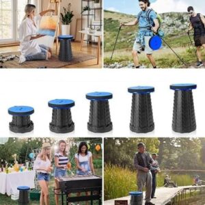 Tabouret télescopique d’extérieur chaise pliante facile à transporter