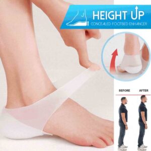 Augmente Hauteur Pied – Semelle Orthopédique Silicone Souple Jusqu’a 4 Cm